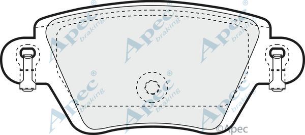 APEC BRAKING Bremžu uzliku kompl., Disku bremzes PAD1295